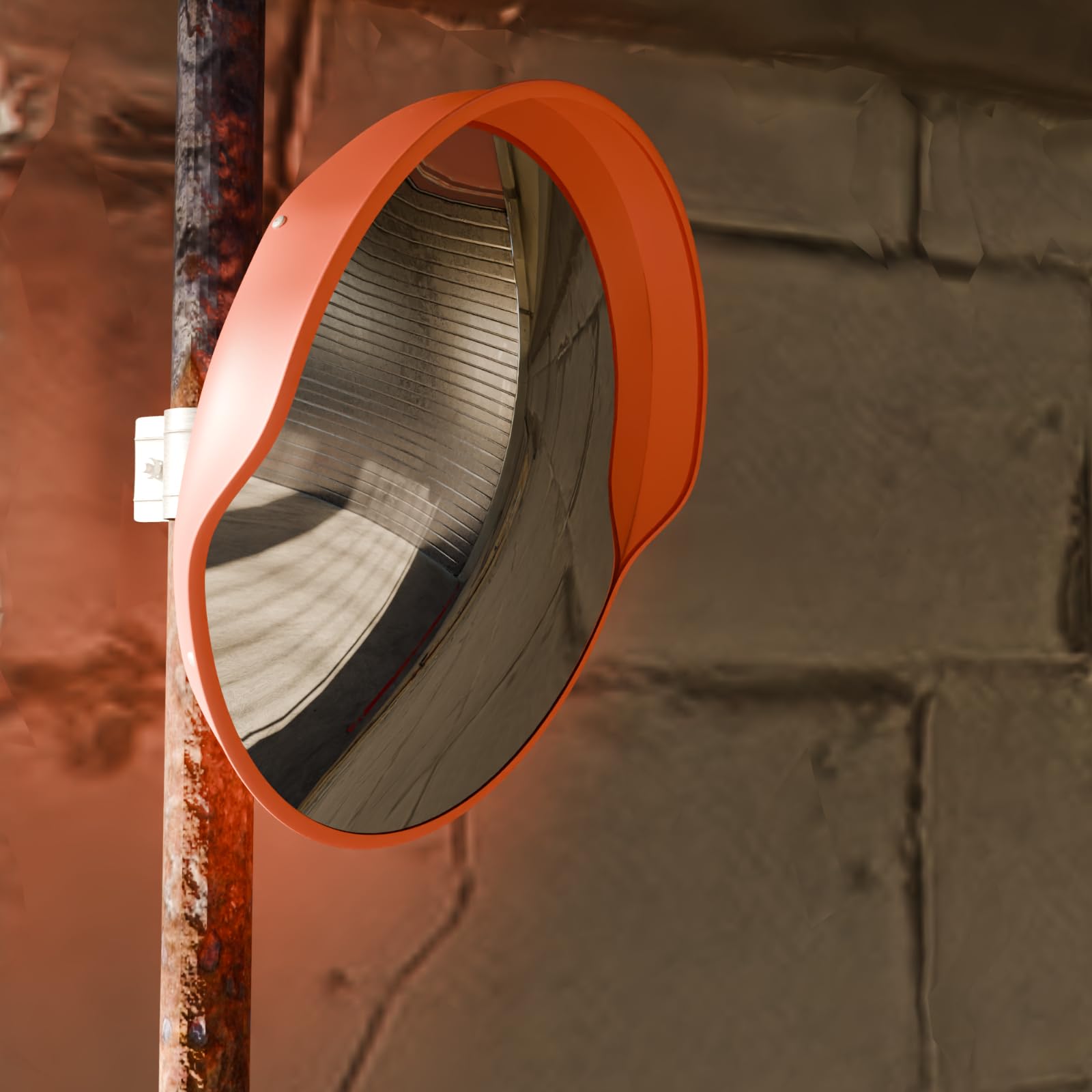 HAGO24 | Verkehrsspiegel | Konvexspiegel | Panoramaspiegel | Überwachungsspiegel | Ø43cm Outdoor | Kunststoff | Außenspiegel | Wandspiegel | Sichtwinkel 130-160°