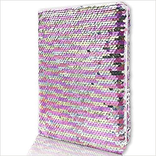 MY PARTY SUPPLIERS Magic Reversible Flip Sequin Girl Journal Rainbow to Sliver, Secret Kids Diary Personalized Notebook A5 Size 160 Lined Pages (Random Color)