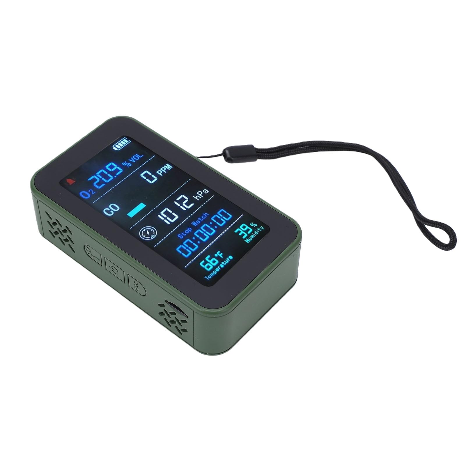 Generic Detector de Oxígeno Portátil, Monitor de Calidad del Aire con Linterna para Uso de Emergencia, Camping, Viajes, Batería de 3000mAh