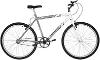 Bicicleta de Passeio Ultra Bikes Esporte Bicolor Aro 26 Reforçada Freio V-Brake Sem Marcha Cinza Fosco/Branco