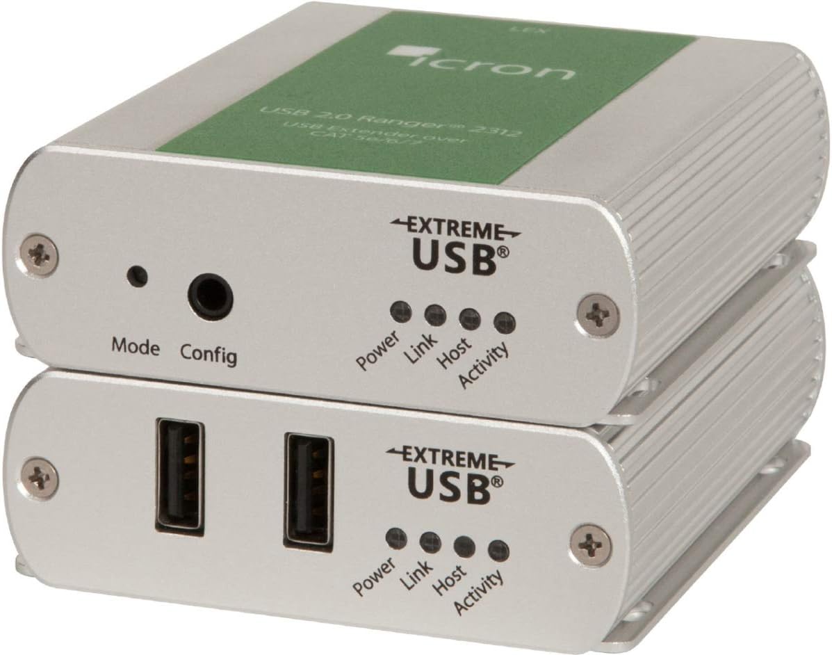 Icron ICR-2312 2-Port USB 2.0 100m CAT 5e-6-7 Extender System with Flexible Power
