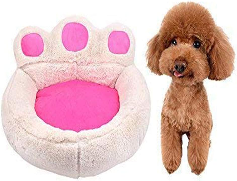 Cama para Perro Forma de Pata Tamaño Mediano 52x56 cm Lavable