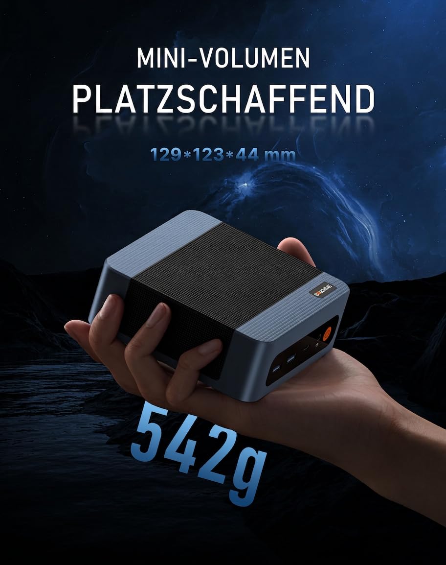 BOSGAME Mini PC da gioco M4 OCulink con processore Ryzen 7 8745HS a 8 core e 16 thread fino a 4,9 GHz, 32 GB di memoria DDR5, 1 TB di SSD PCIe 4.0x4, USB 4.0, LAN 2.5G, Wi-Fi 6E, BT 5.2