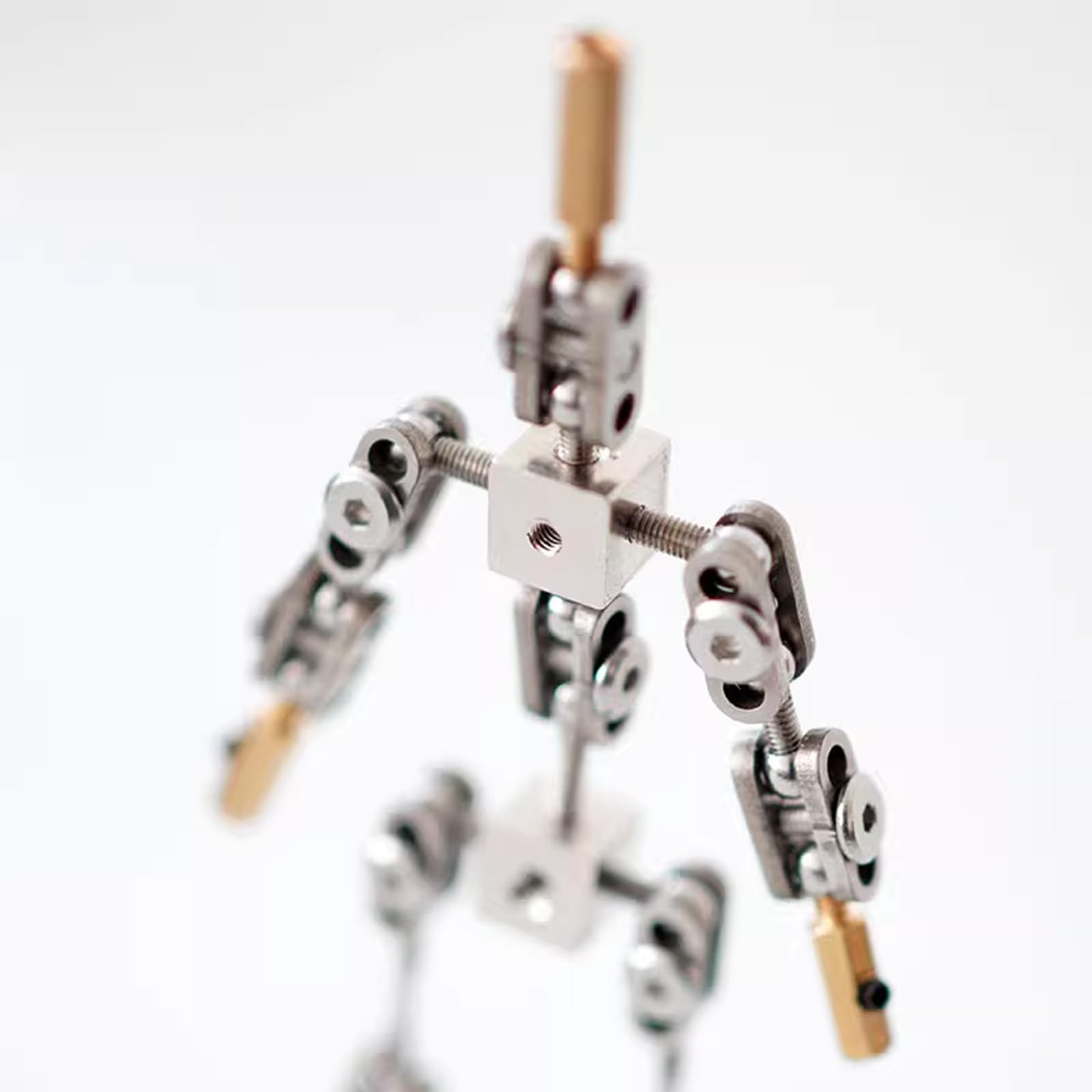 Stop Motion Animations Charakter Skelett, Professionelles Skelett Aus Edelstahl,Geeignet FüR Studio Animationen.Stop Motion Animations Charakter Marionetten Skelett(Size:14cm)