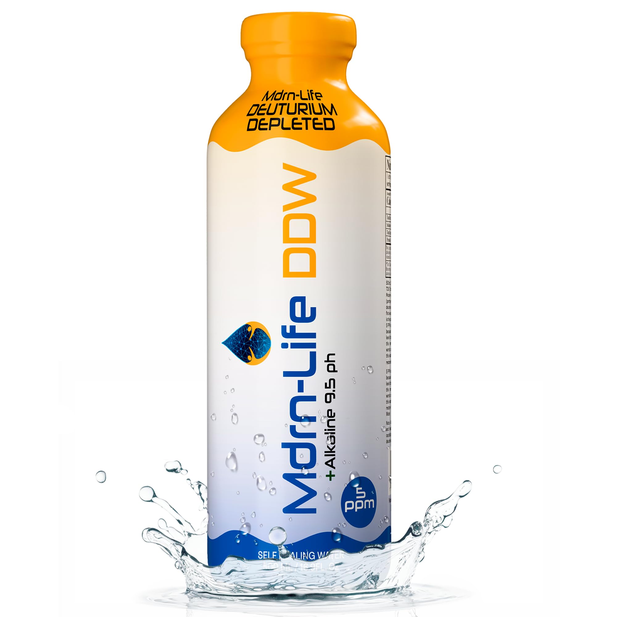 Modern Life Deuterium depleted Water, 96% deuterium depleted as low as 5PPM 500 ml/16 oz (1 case 12 Pack) Enhanced Hydration for Vitality and Wellness