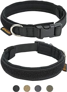 EXCELLENT ELITE SPANKER Puppy Dog Collar Nylon Adjustable Dog Collar Quick Release Dog Collar for Small Dogs Pet Soft Padded Dog Collar(BLK-XS)