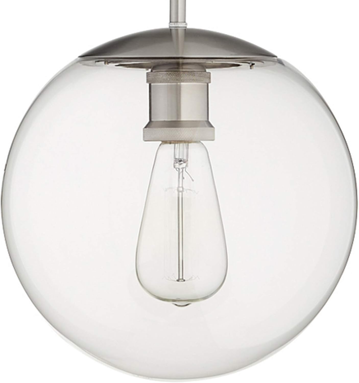Creative Product Quorum International 10 Clear Globe Pendant - Satin Nickel - 80-10-65 60% Off Discount Quorum International 10 Clear Globe Pendant - Satin Nickel - 80-10-65