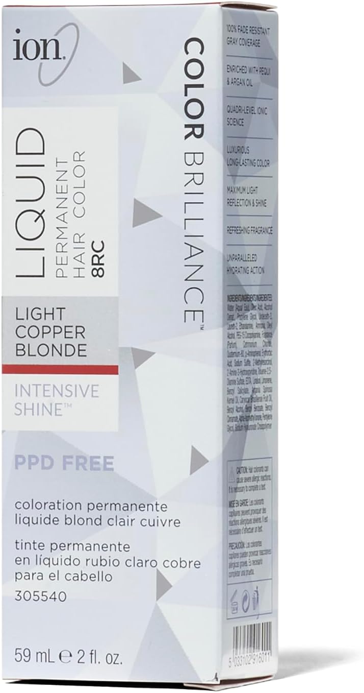 8RC Light Copper Blonde Permanent Liquid Hair Color