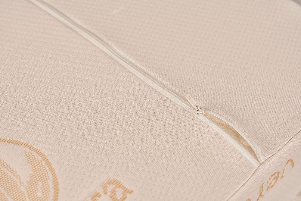 DECASATEXTIL® - Almohada Cervical viscoelástica con Funda extraíble de Aloe- Vera y diseño ergonómico para aliviar el Dolor de Cuello, Hombros y Cabeza-Soporte Cervical, Ajustable en Altura.