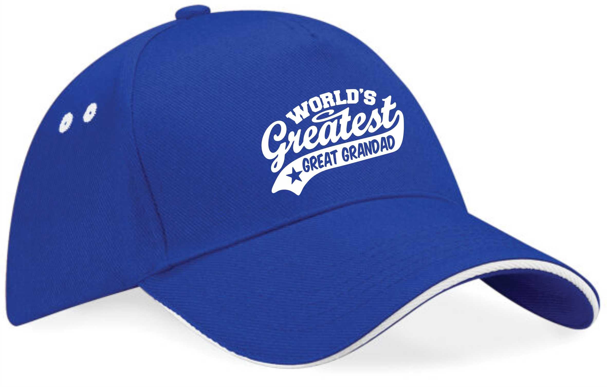 Print4U Baseball Cap Greatest Great Grandad Men Present Fathers Day Birthday Blue