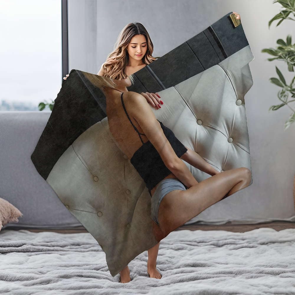 Couverture en flanelle confortable 150x200 cm pour canapé lit