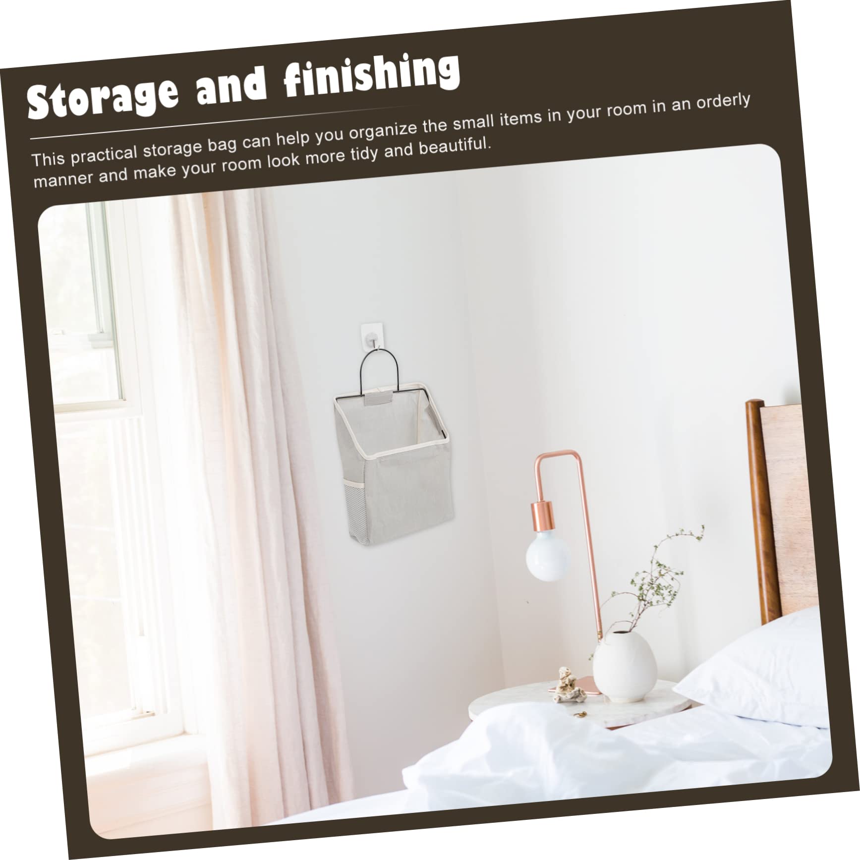 3piezas Bolsa De Almacenamiento Colgante De Pared Laterales para Dormitorio Sala De y Organizador para Revistas y Accesorios