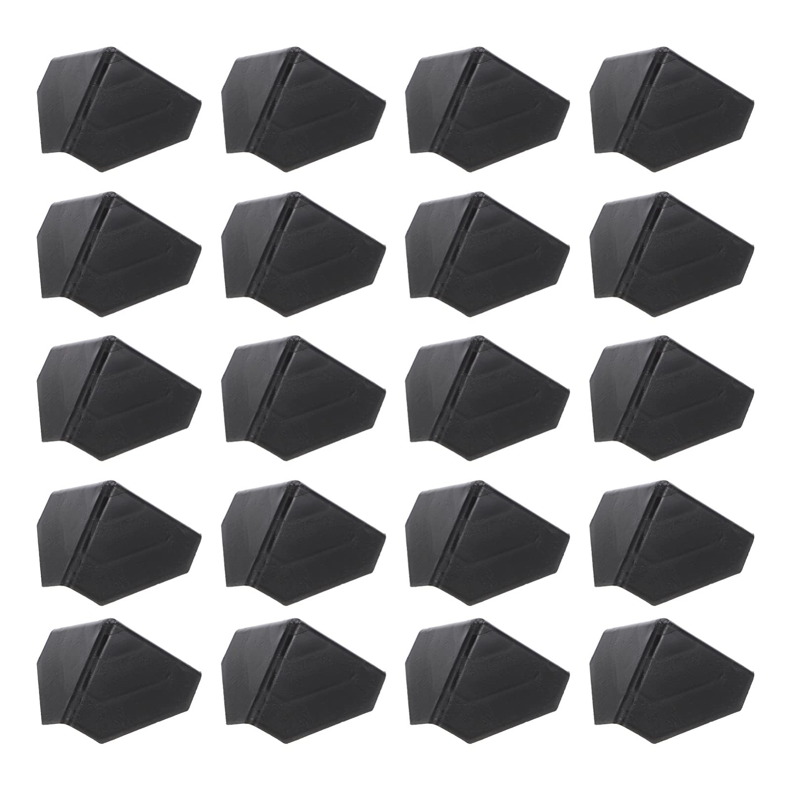 Protezione per Angoli in Plastica Nero 200 Pezzi per Mobili e Porte, Struttura Resistente per Protezione Durante Trasporto e Imballaggio