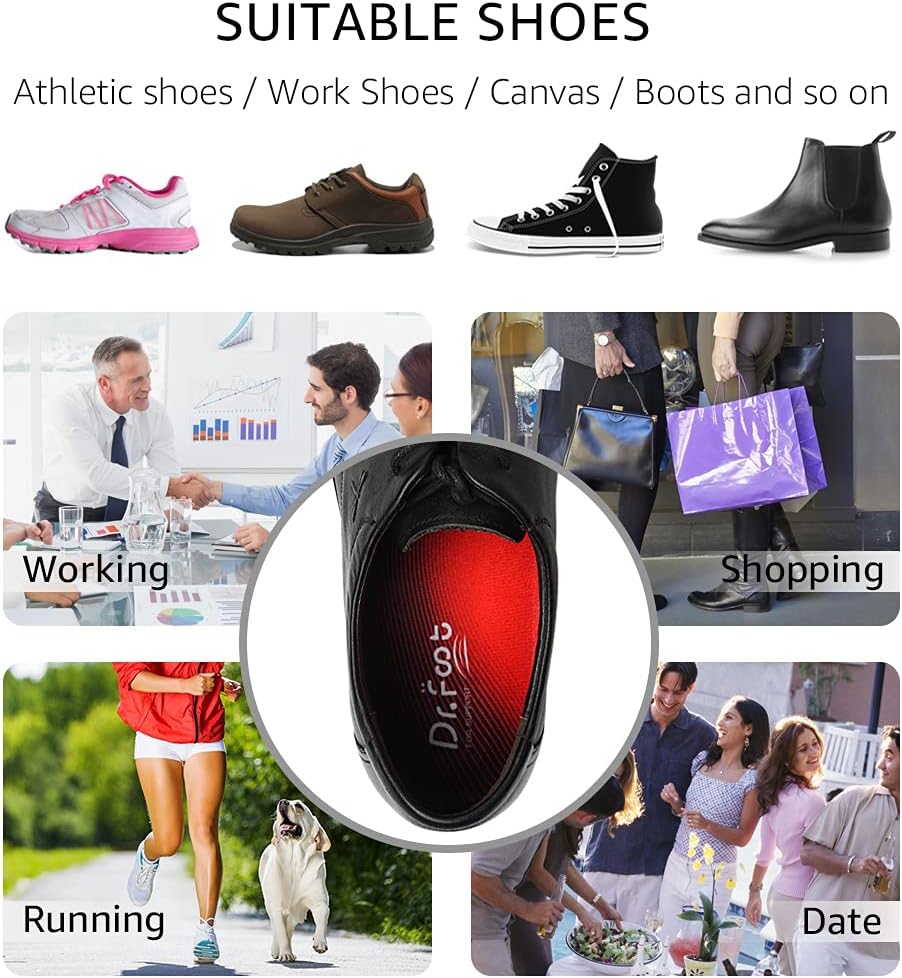 Dr. Foot's 3/4 Length Orthotic Insoles, High Arch Support Inserts for Flat Feet Plantar Fasciitis Over-Pronation and Foot Pain (Large (Men's 9-11 / Women's 10-12)) - Image 5