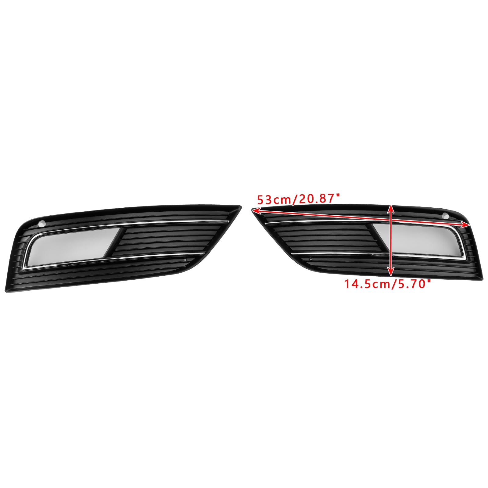 Griglia paraurti Anteriore S4 Style Fog Light Cover Grille Fit for Audi A4 B8.5 2013-2015 Standard Bumper (No Logo)