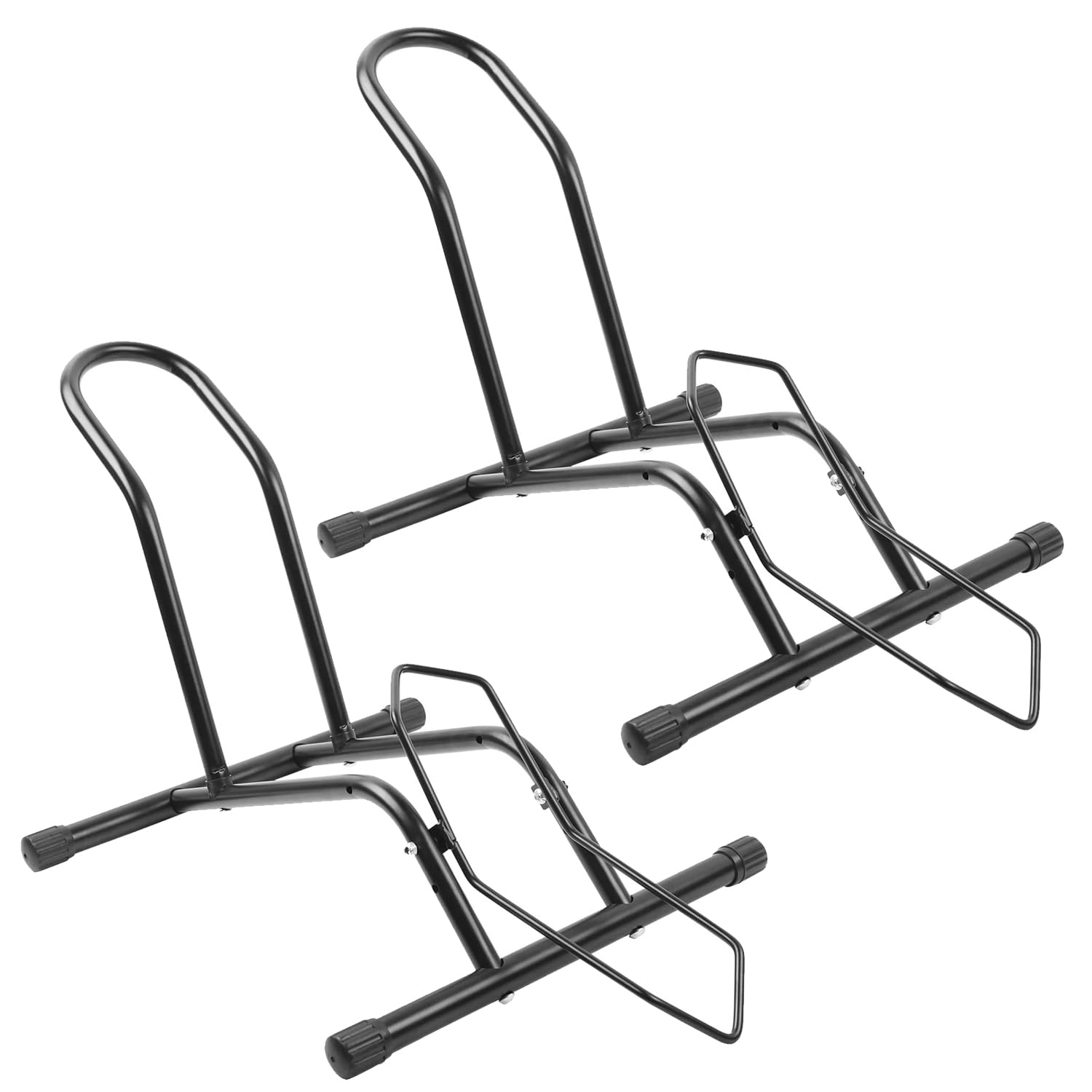 MaxAwe Set di 2 supporti autoportanti per bicicletta, da 16" a 29", per mountain bike, mountain bike, colore nero