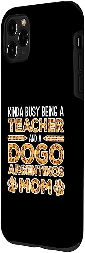 Miniatura 5 de iPhone 11 Pro Busy Being A Teacher And A Mom - Dogo Argentinos Case