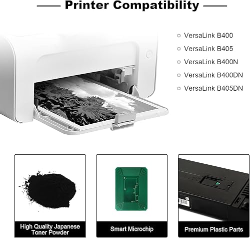 Miniatura 2 de Cartucho de tóner remanufacturado 106R03584 de repuesto para Xerox VersaLink B405 B400 B400DN B400N B405DN Toner negro 24600 páginas, 1 paquete