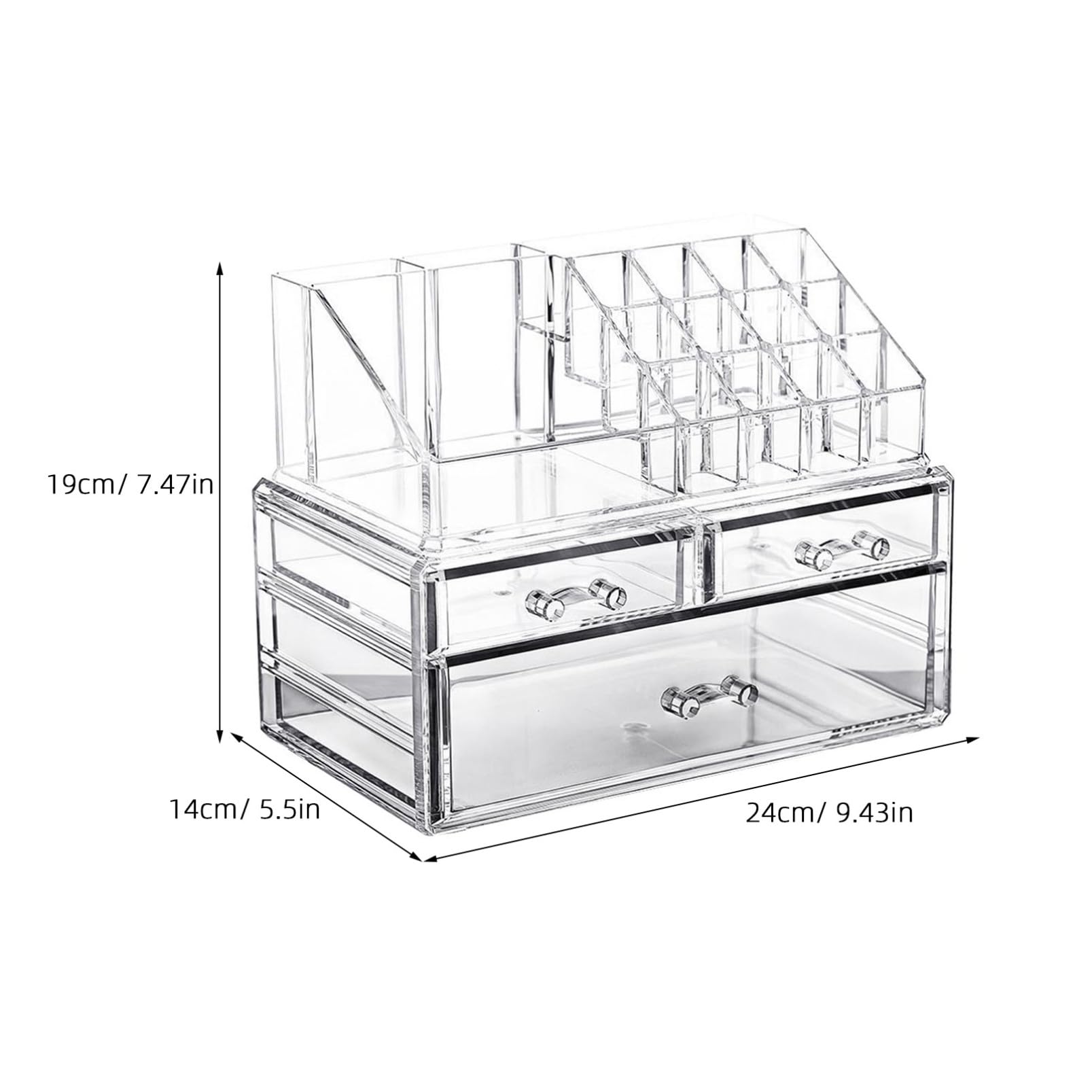 Scatola Trucchi con Cassetti in Acrilico, Organizer Cosmetici
