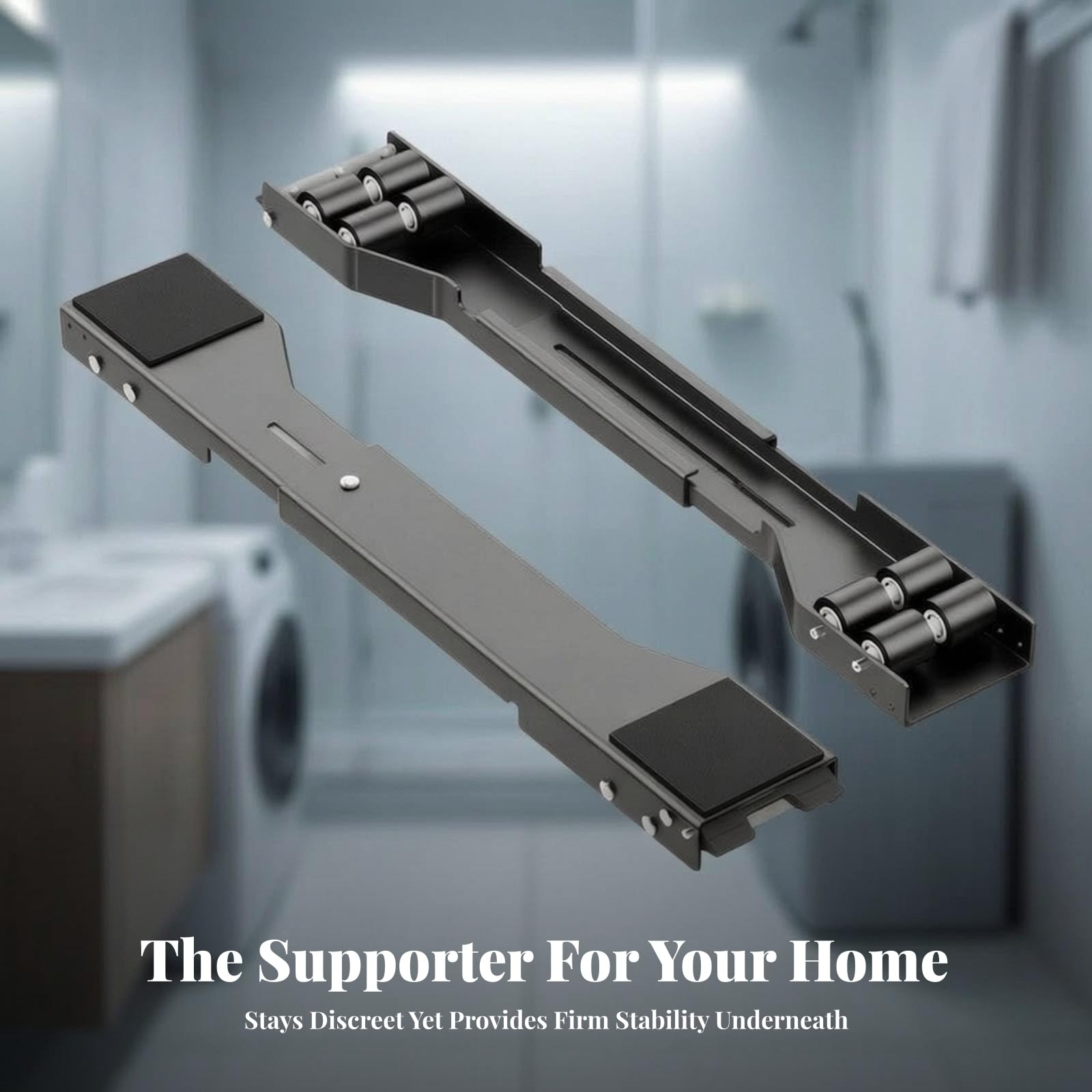 2 Pièces Socle Réglable pr Lave-Linge | Amortisseurs Vibratio, Support Mobile Rltes en Catchc, Stable, Base Mobile pr Appareil, Buanrie,