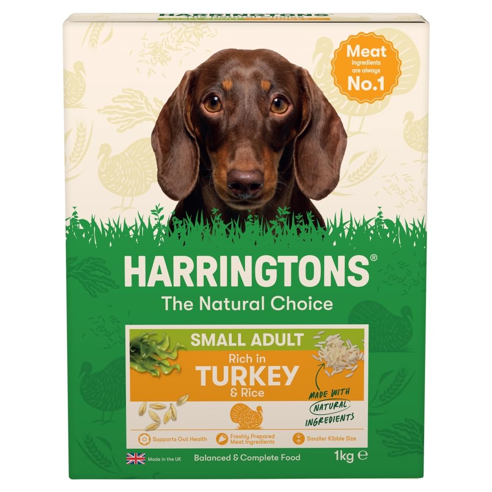 Harringtons Rich In Turkey & Rice Small Adult Dog Food 1Kg