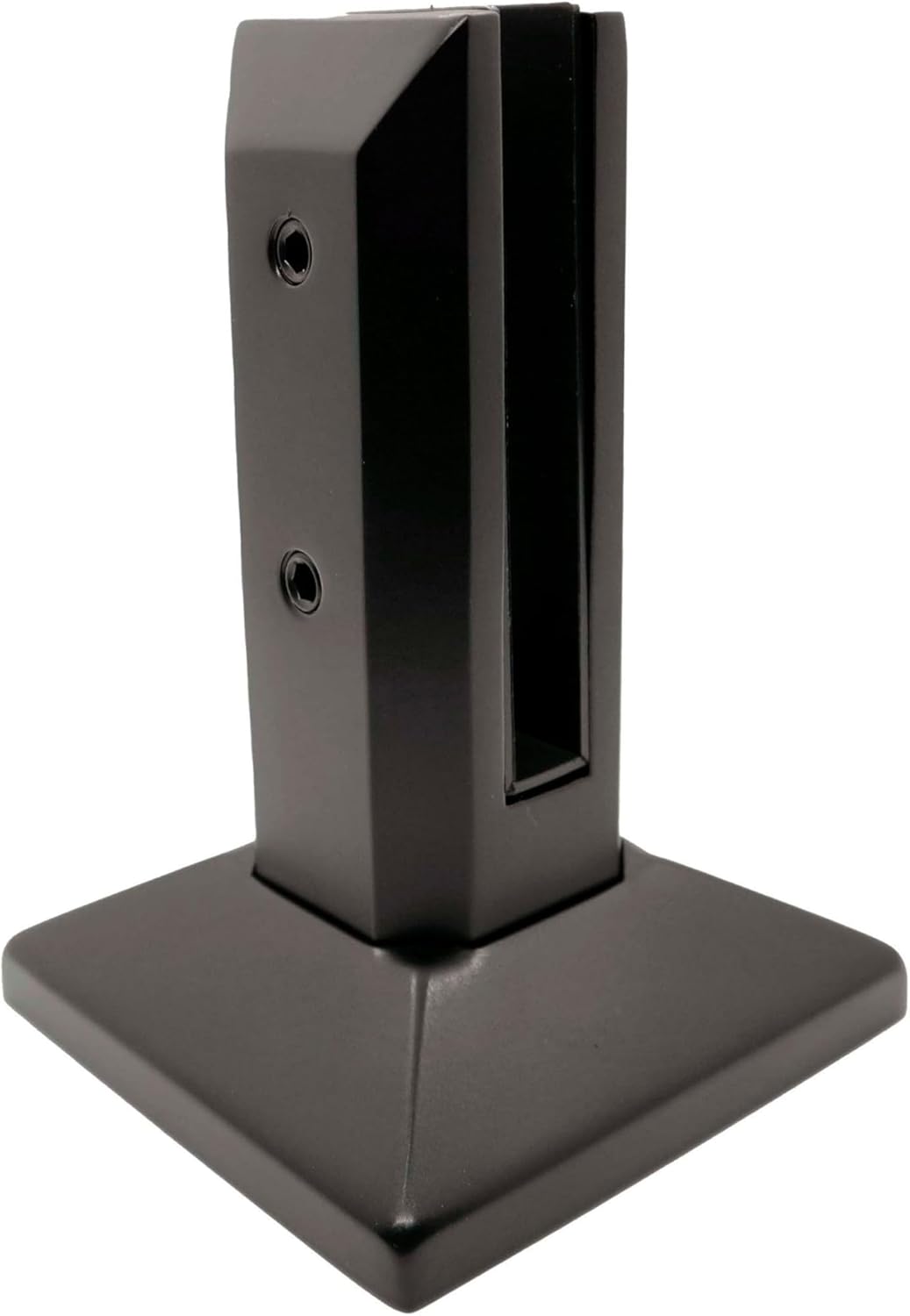 Stainless Steel Black Matte Glass Clamp Glass Spigot Pool Fence Balustrade Railing Post for Balcony Garden Deck