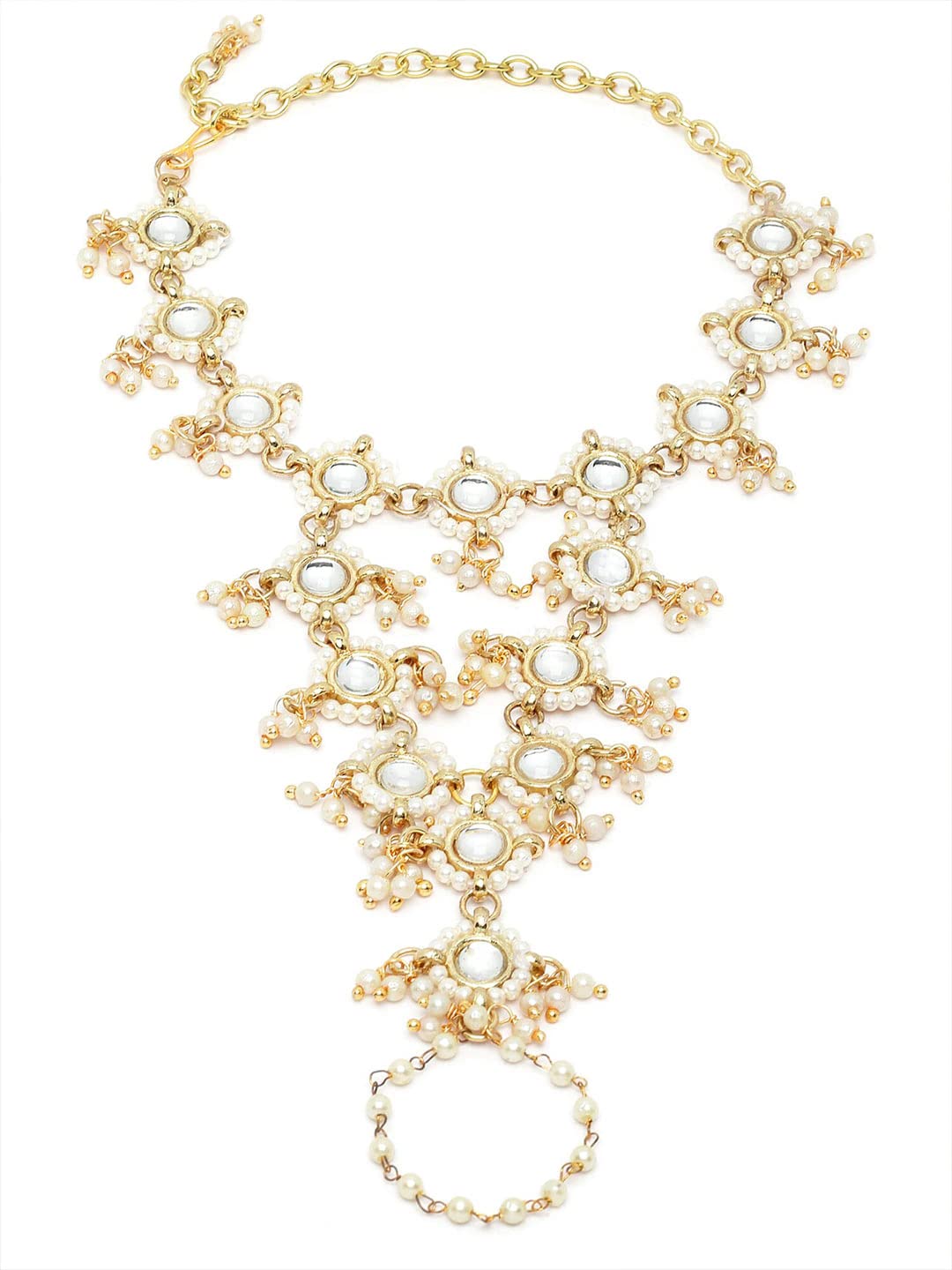 See full amazon price history chart for OOMPHelicious Jewellery Gold Tone Ethnic Hathphool Kundan & Pearls Bracelet with Ring For Women & Girls Stylish Latest OOMPHelicious Jewellery Gold Tone Ethnic Hathphool Kundan & Pearls Bracelet with Ring For Women & Girls Stylish Latest (B0BD82HZDZ) Amazon Price History, Amazon Price Tracker