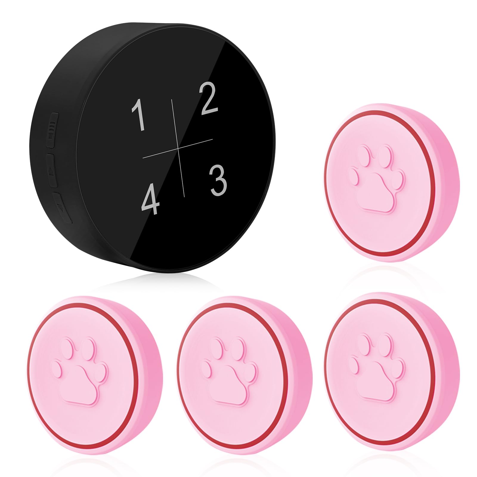 DAYTEE Daytech Cat Doorbell / Dog Doorbell with Digital Display, Touch Outdoor Waterproof Doorbell for Pets, for Potty Training and Communication EU