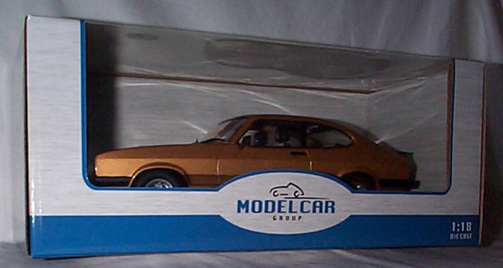 Model Car Group F0RD Capri MK3 3.0S Gold RHD P rofessiona1s 1981 car 1:18 scale diecast model