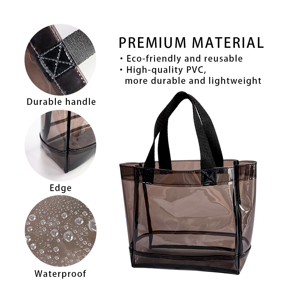 Borsa da spiaggia trasparente impermeabile in PVC (21 x 20 x 8 cm) – approvazione TSA