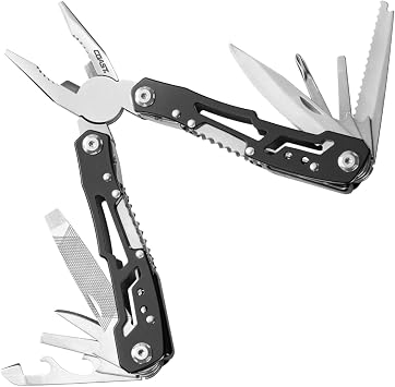 COAST CT220 11-in-1 Multitool and Multiplier Safety Lock Wire Cutter Serrated Knife 3 Screwdriver Bottle Opener Leather Punch EDC