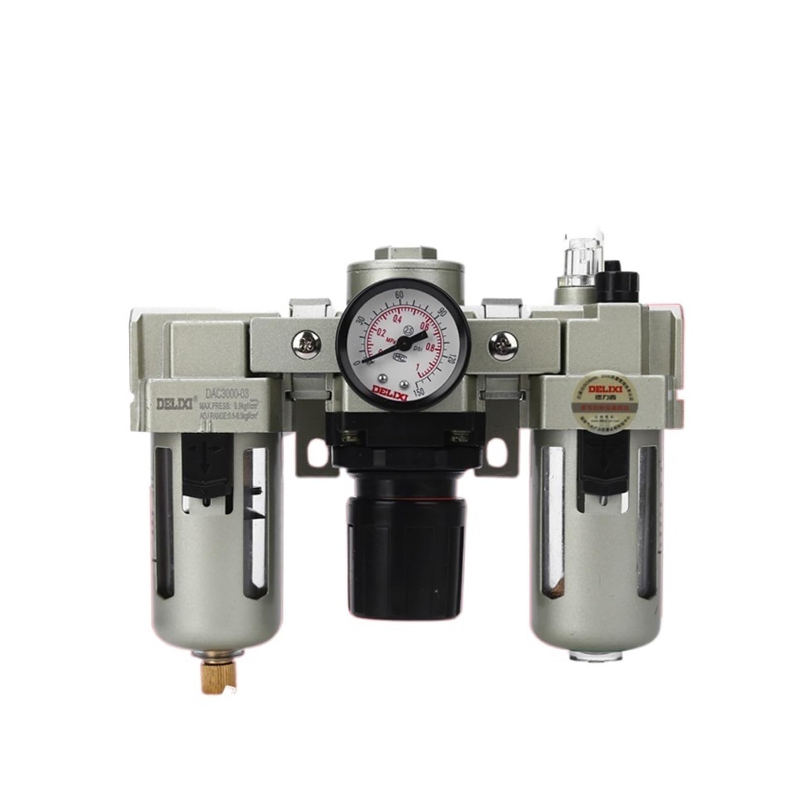 Tratamiento de fuente de aire AC2000 que regula, filtra y lubrica sistemas neumáticos