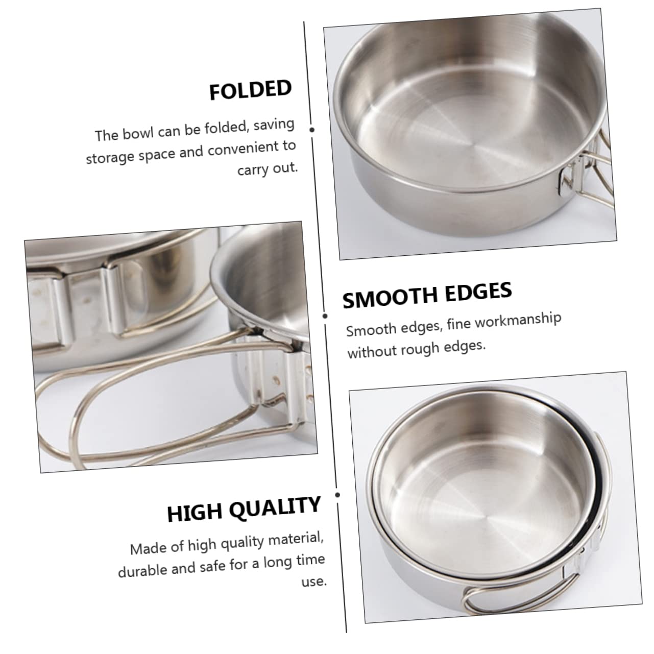 BESPORTBLE 3 Ensembles 2 Vaisselle Ensemble De 2 Pièces Bols Portables Pour Tasse Pliante Vaisselle Portable Bol De Camping Portable Cruche D'Eau Bouilloire Pliable Bols De Camping Boulon En