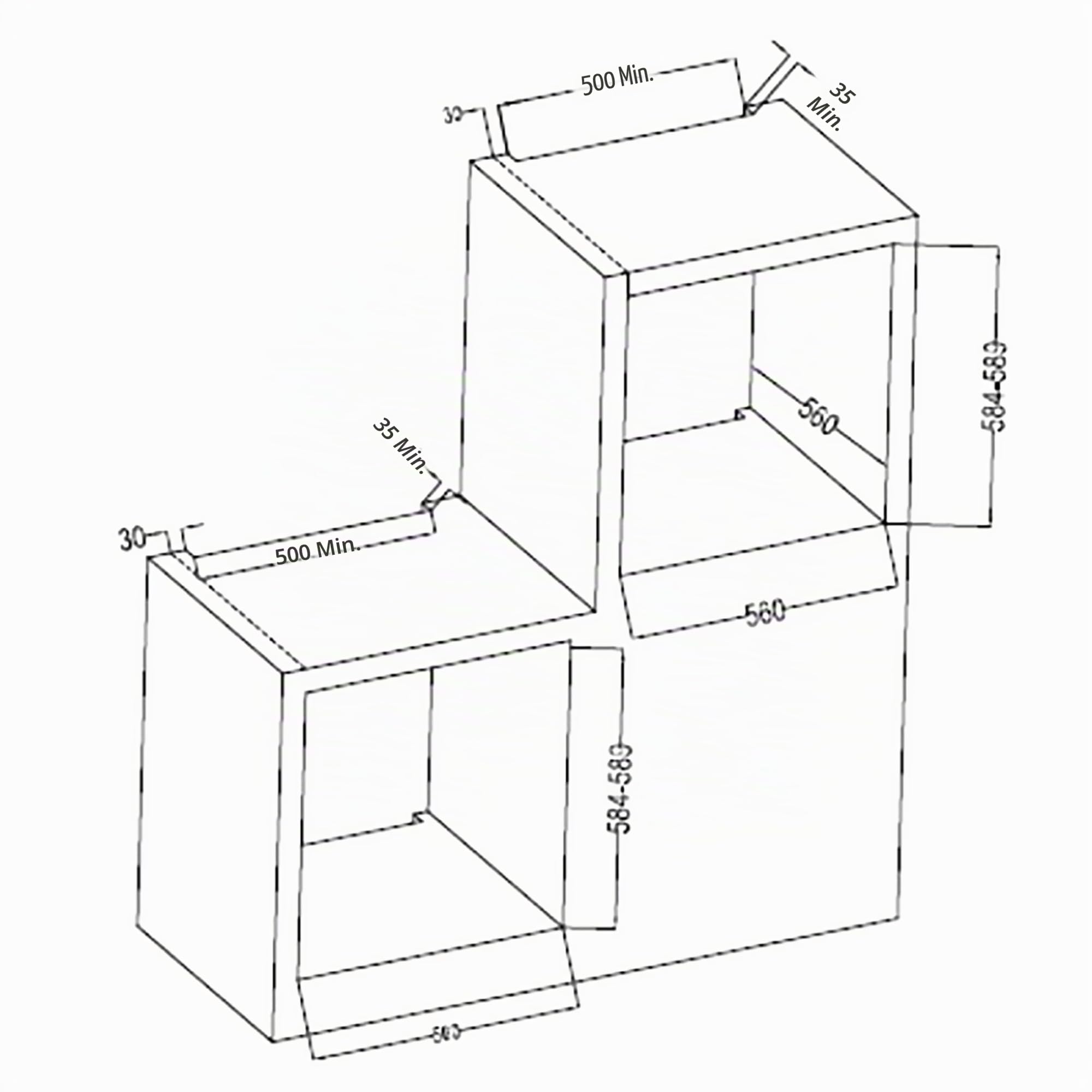 Cecotec Einbaubackofen Multifunktional Konventionell 80L Bolero Hexa C126400 Glass Black. 2800W, 5 Funktionen, Niedriger Verbrauch, Innenbeleuchtung, Steam Assist, Steam EasyClean, Kalte Tür 2 Gläsern