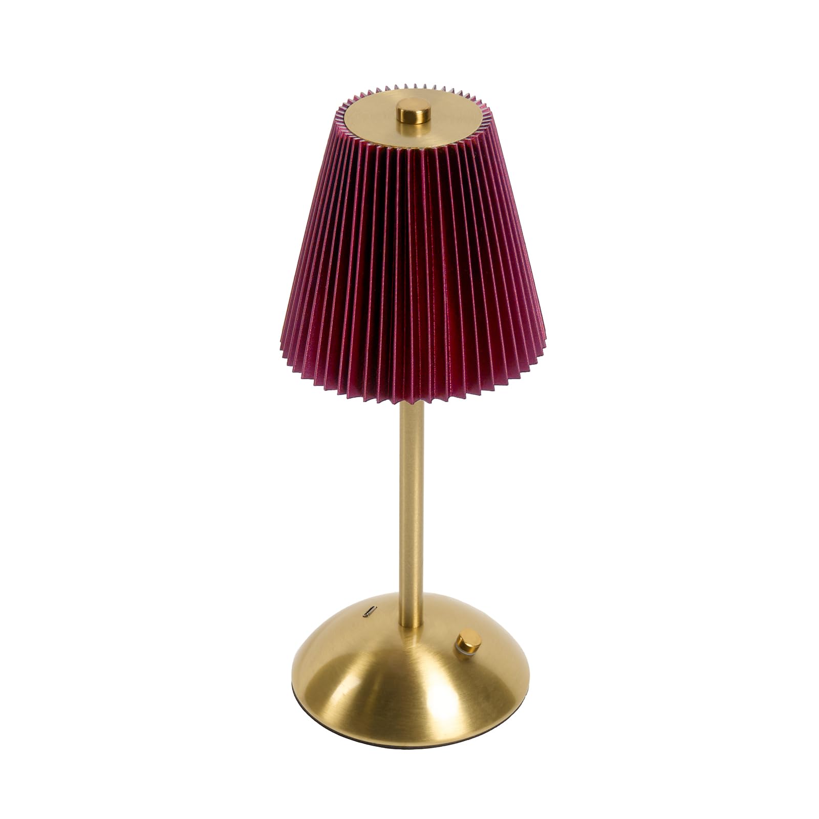 OHS USB Rechargeable Lamp, Cordless Battery Operated Lamp Portable LED Light Table Bedside Lamps Long Lasting Table Lamps for Living Room Bedroom Home Office, Berry