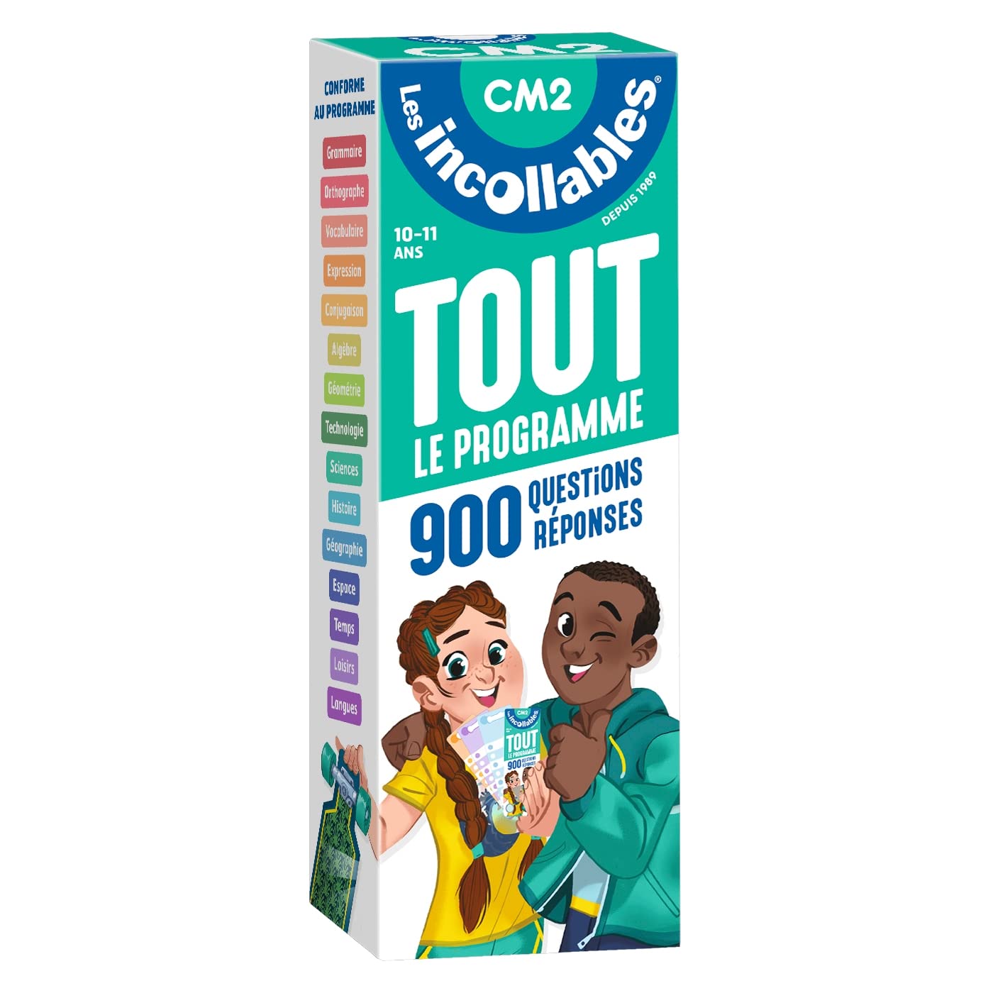 Les incollables - Tout le programme du CM2 - 10/11 ans: 900 questions réponses par réviser en 2 éventails
