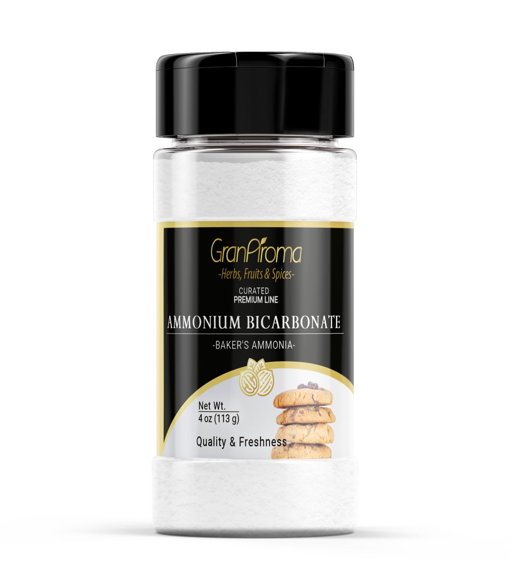 GranAroma Ammonium Bicarbonate, 4 oz, Baker's Ammonia, Traditional Leavening Agent