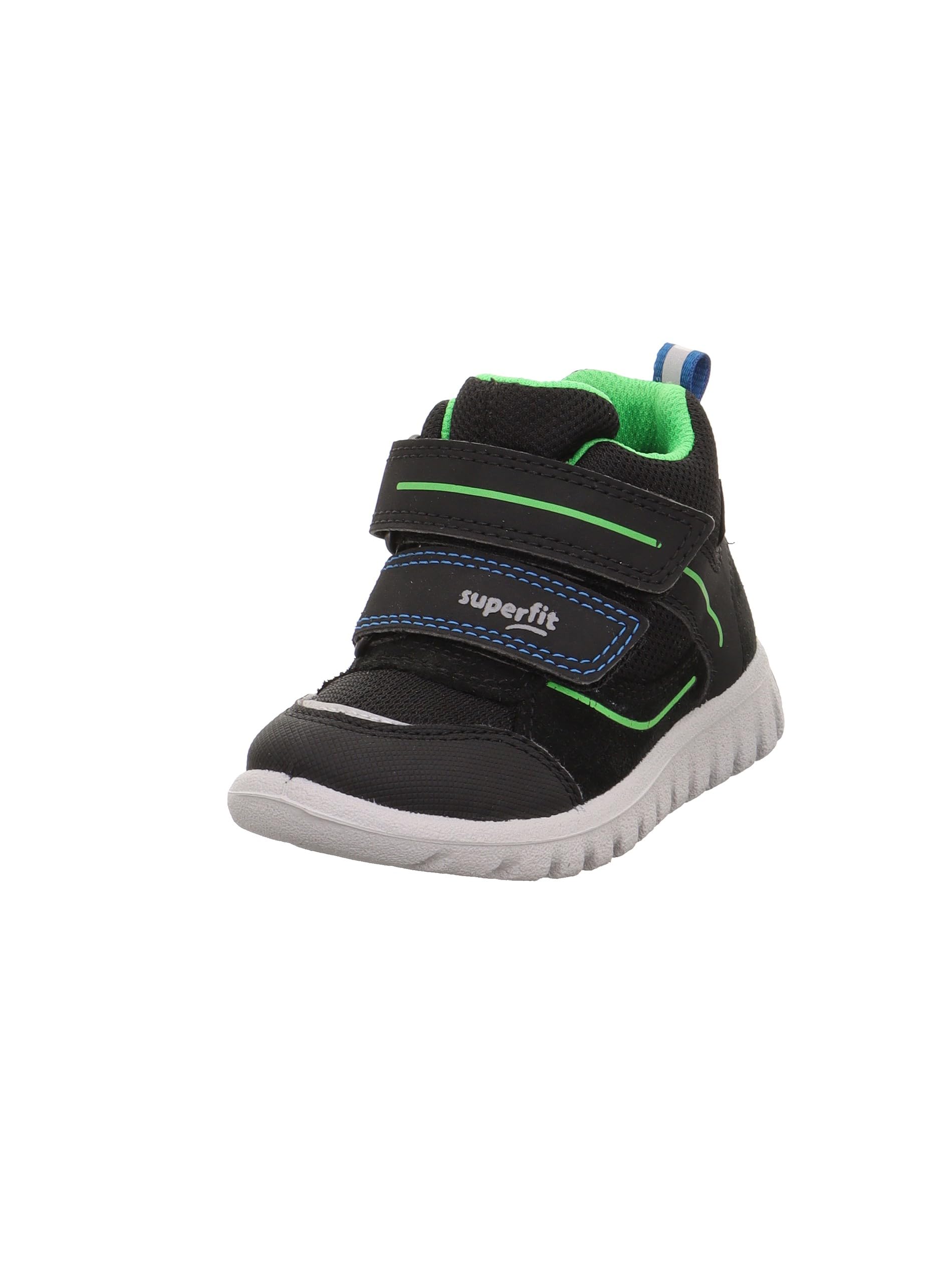 Superfit Boys' Sport7 Mini Trainers, Black Green 0000, 8.5 UK Child
