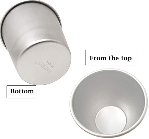 Miniatura 5 de Honbay Tazas de pudín de aluminio, 6 udines, moldes de chocolate fundido para cocinar