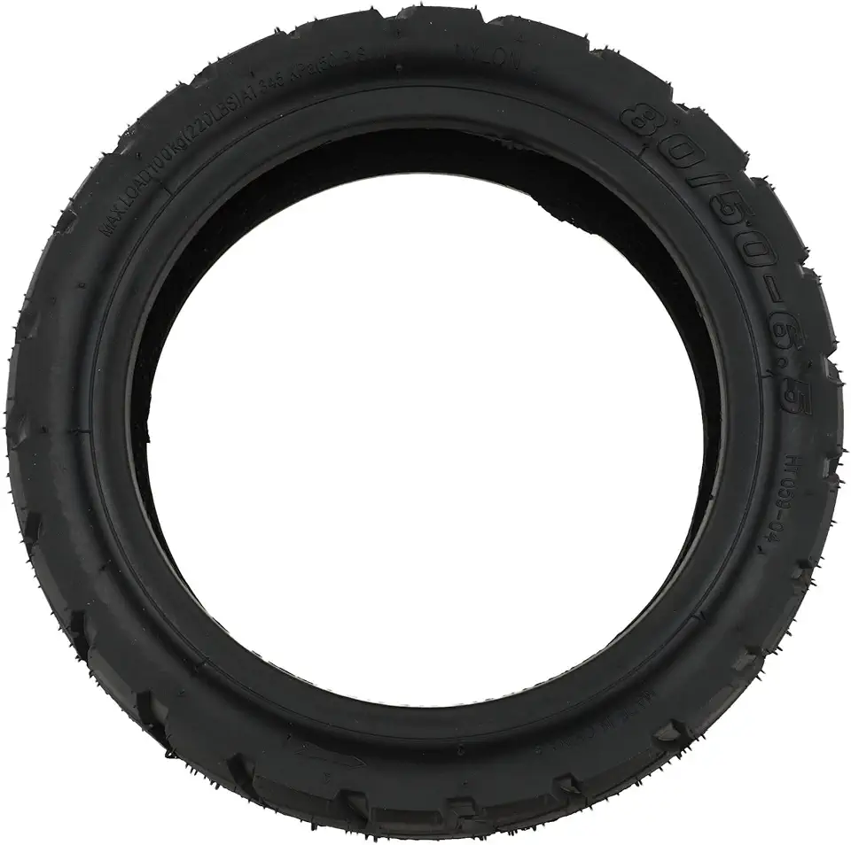 Pneu de scooter elétrico de 10 polegadas 80/50-6. Pneu sem câmara de ar off-road, substituição de roda de borracha para todos os terrenos para E-scooter resistente ao ar livre, resistente ao desgaste
