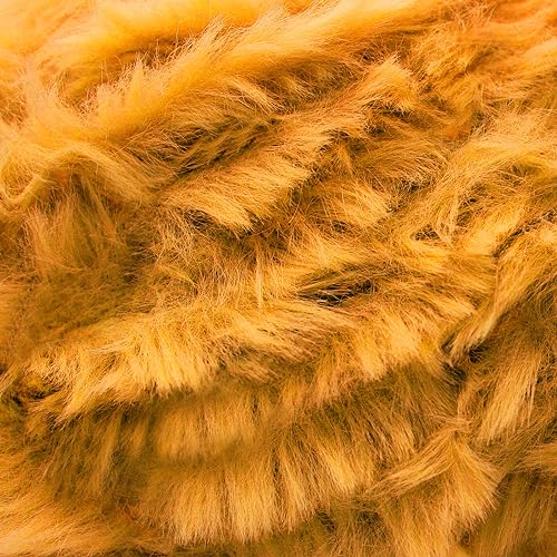 Image of NICEEC Faux Fur Yarn Super Soft, Chunky & Fluffy, Eyelash Yarn for Crochet & Knitting(Total Length 210yds /10.6oz) - Pumpkin /300g