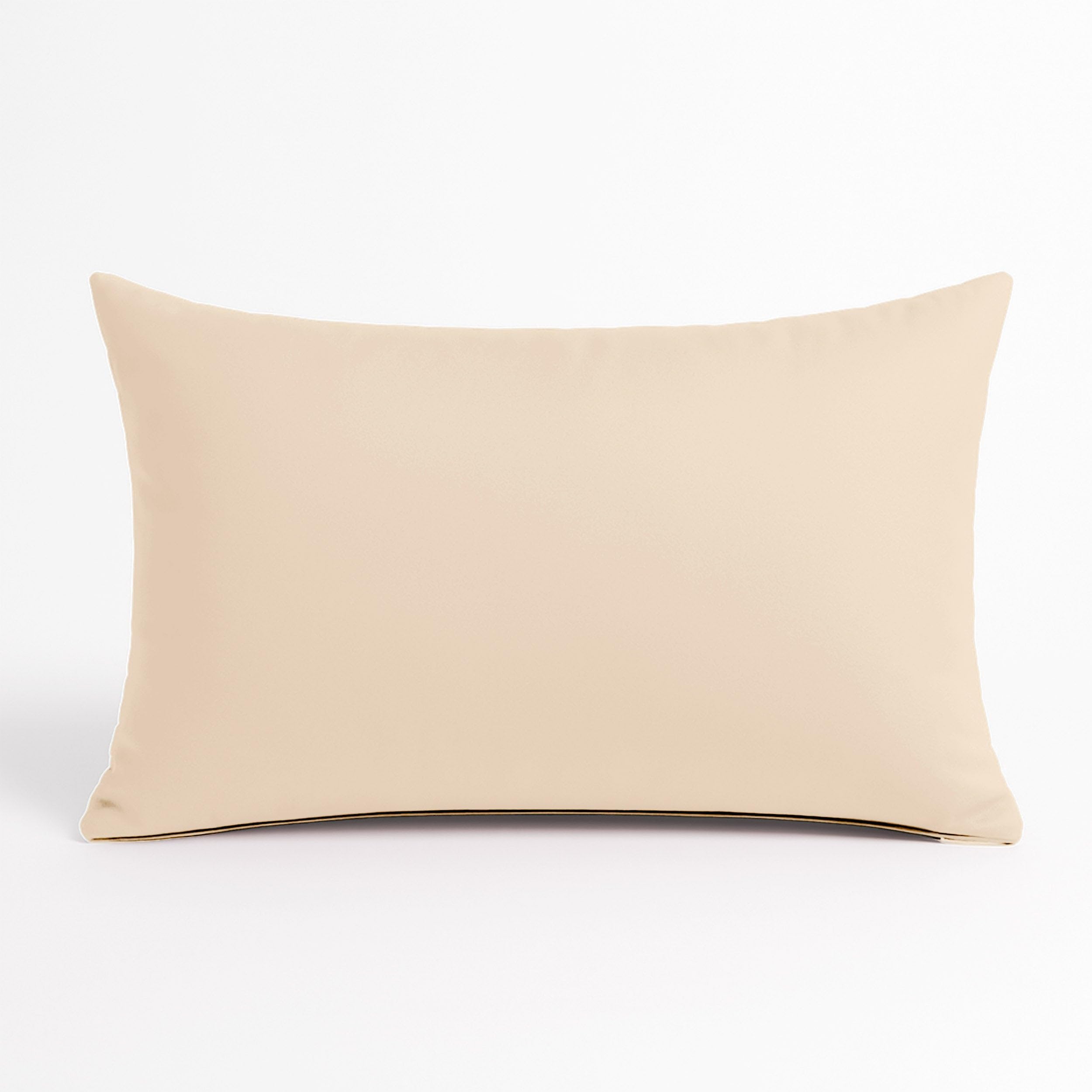 Coussin de décoration extérieur 60x35 cm, Lot de 2 – Déhoussable, déperlant, Anti-UV, pour Fauteuil ou canapé de Jardin – Beige
