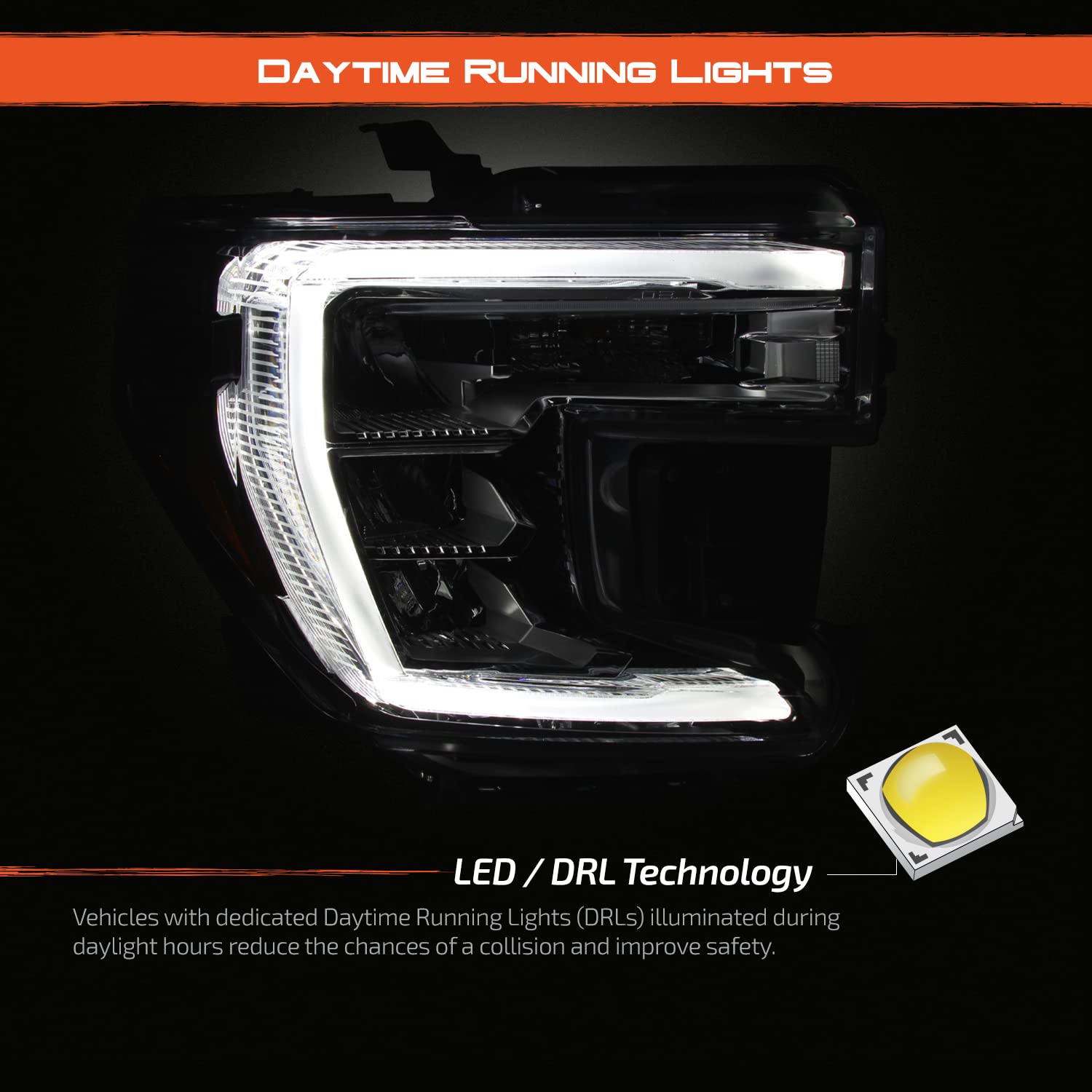 Amazon | AKKON - 2019 2020 2021 2022 GMC Sierra 1500 LED DRL