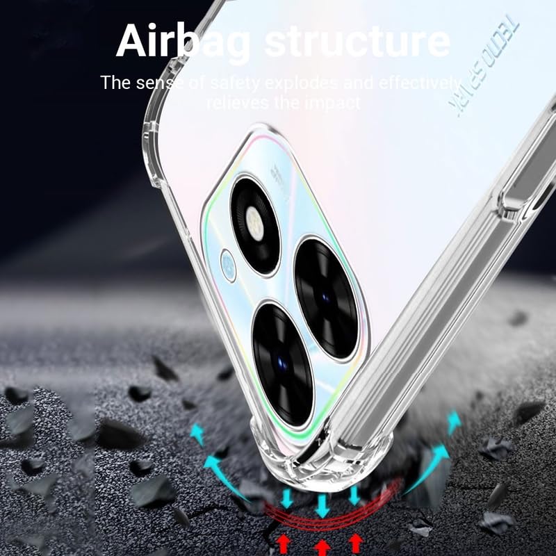Image of for Tecno Spark Go 2024 Case, Premium Soft Clear Crystal TPU Shockproof Transparent Case Cover Drop-Resistant Light Weight Case for Tecno Spark Go 2024 Transparent