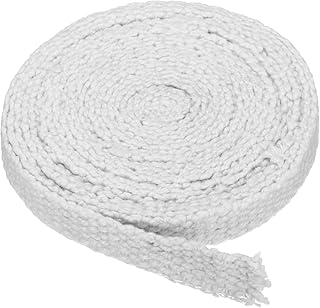 PATIKIL 1"x1/8"x283" Wood Stove Gasket, Ceramic Fiber Flat High-Temperature Resistance Seal Rope for Stoves Fireplace Door, White