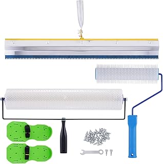 Self-Levelling Tool Kit Cement Floor Leveling Tools Kit Self Leveling Floor Tools with Spike Shoes Roller Needle Length 13mm