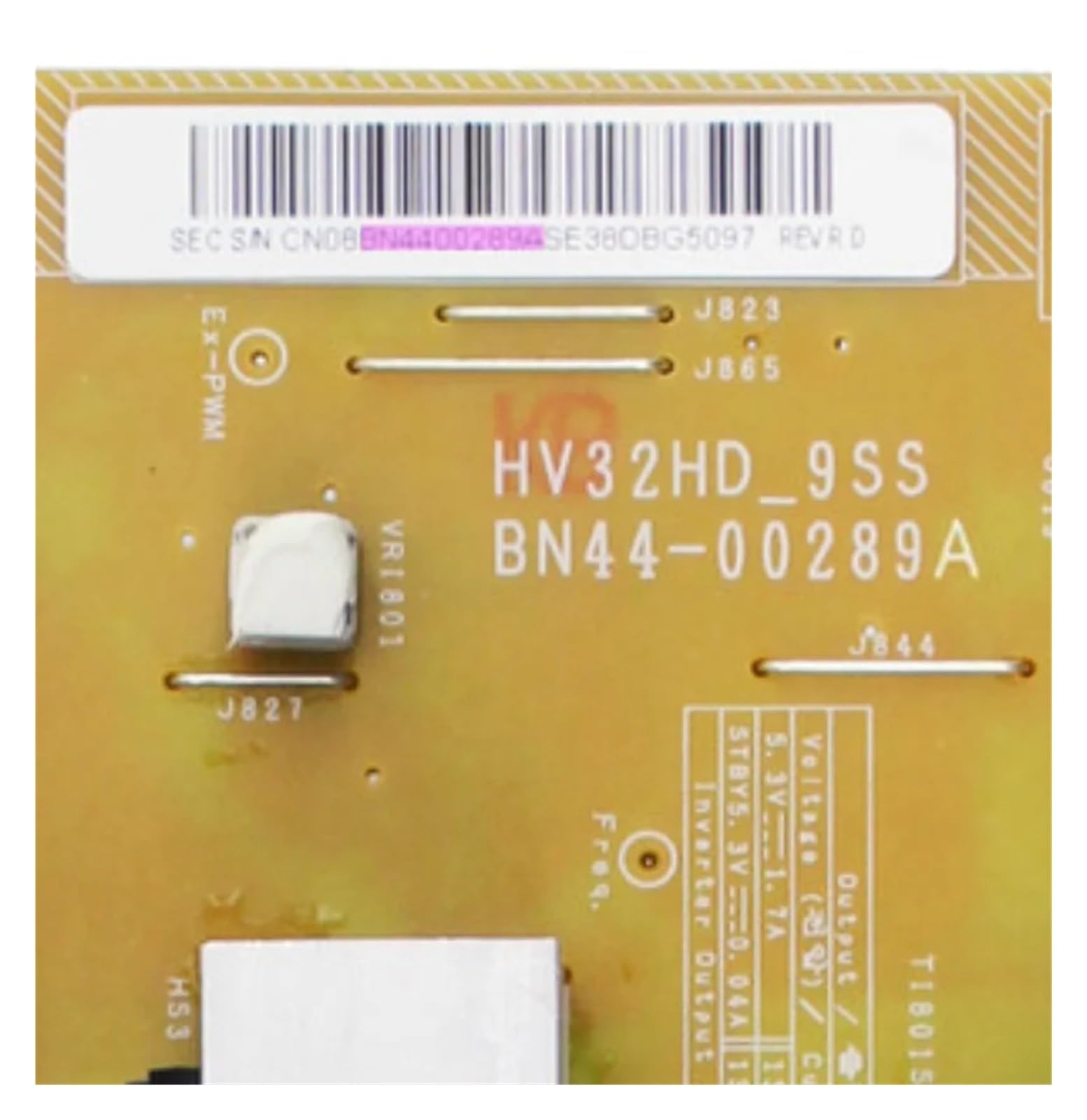 Carte d'alimentation BN44-00289A BN44-00289B HV32HD_9SS for pièces détachées de téléviseurs 32 pouces LE32B350F1WXXC LE32B350F1WXXU LN32B360C5DUZA LN32B360C5DXZA