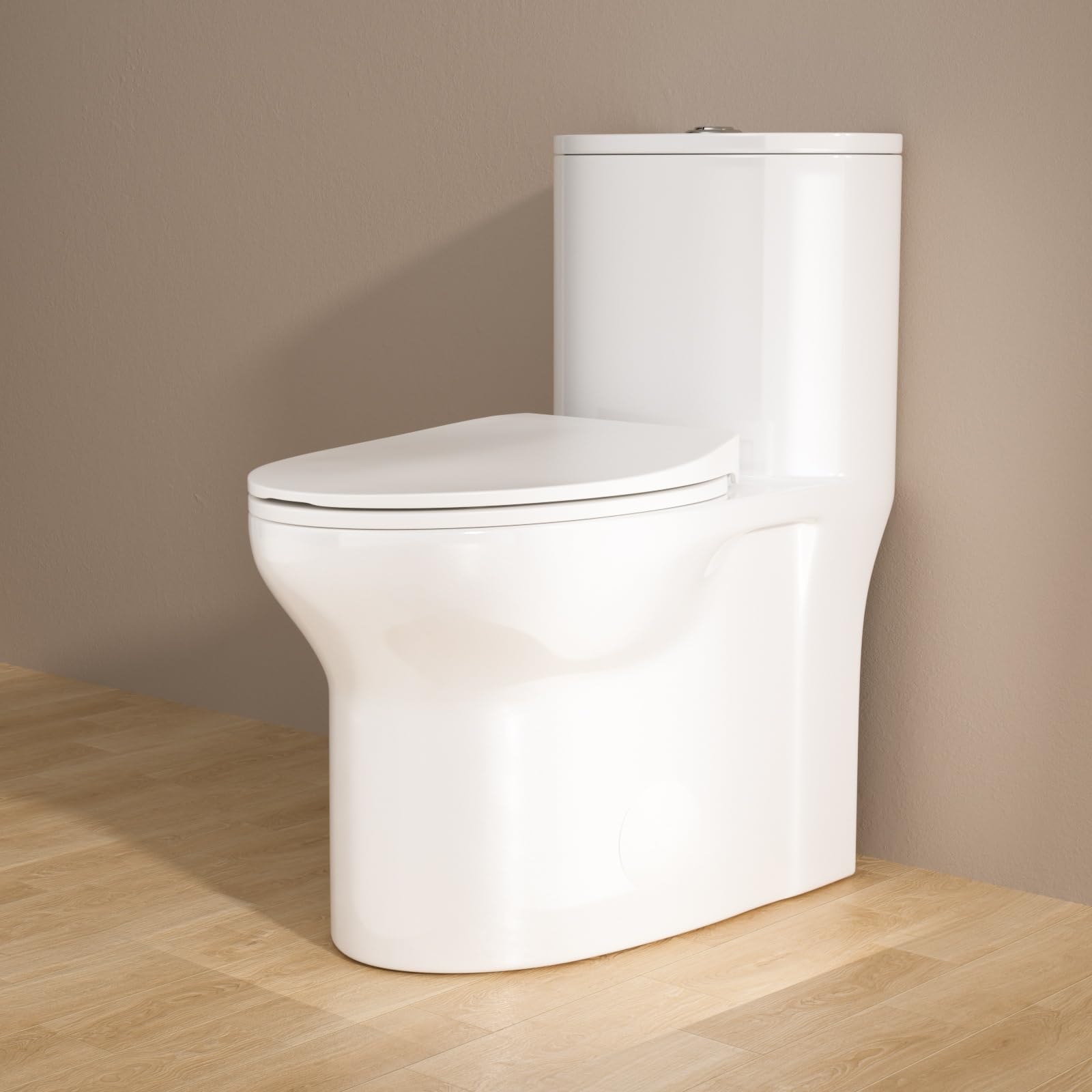 Sarlai One Piece Toilet Elongated Bathroom Toilet Comfort Height Dual Flush 1.1/1.6