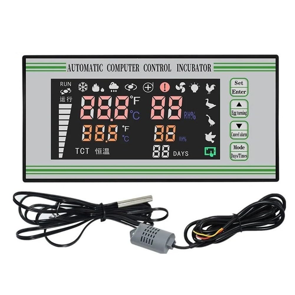 XM-18S - Controllo automatico per incubatrice con microcomputer, per polli, anatre, oche, piccioni, uova, con display digitale, controllo della temperatura e dell'umidità, inversione automatica