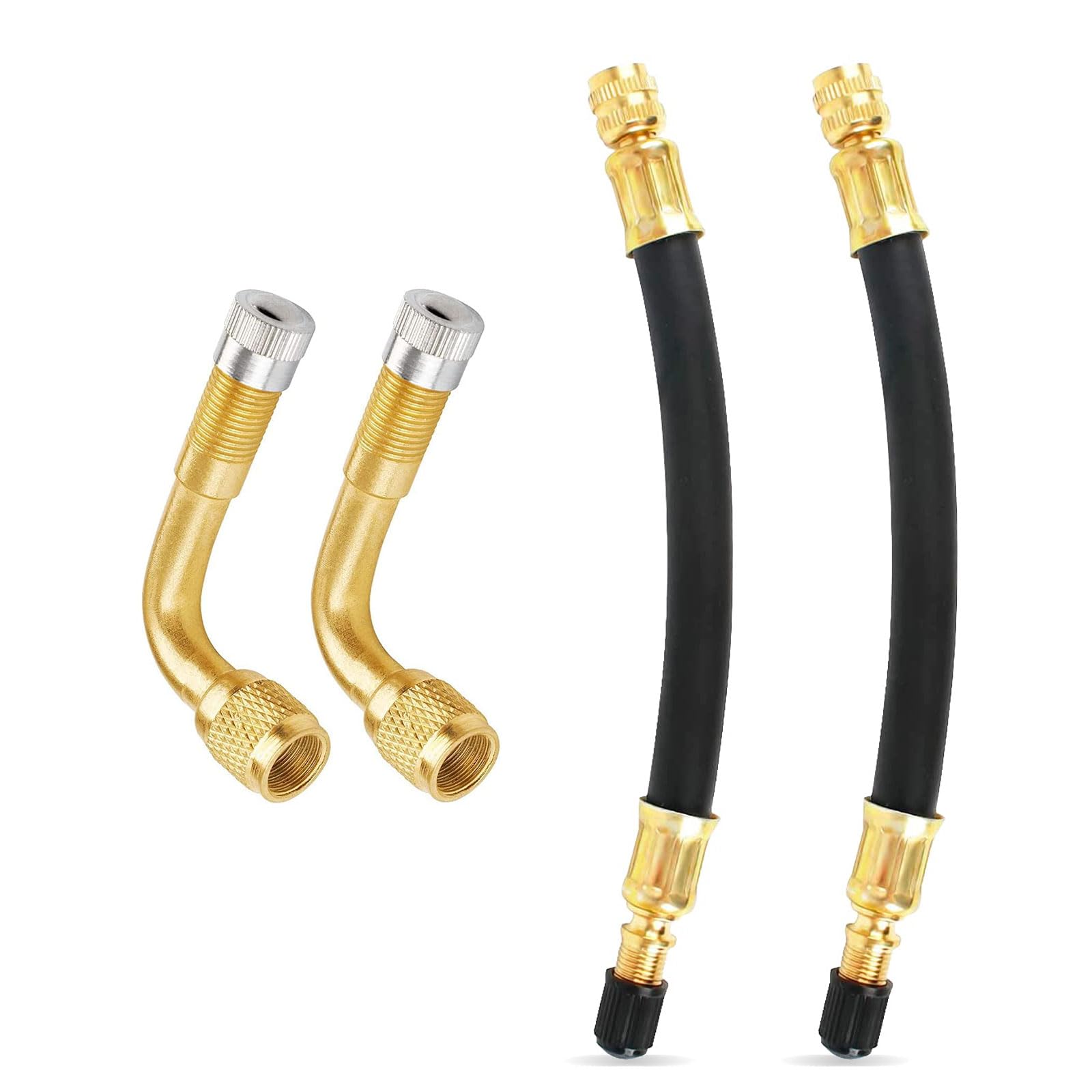 Tyre Valve Extension adapter przedłużający 90 stopni i 180 mm elastyczna gumowa końcówka zaworu tyre-zaworu miedzianego adapter kątowy przedłużenie zaworu do samochodu, motocykla, skutera